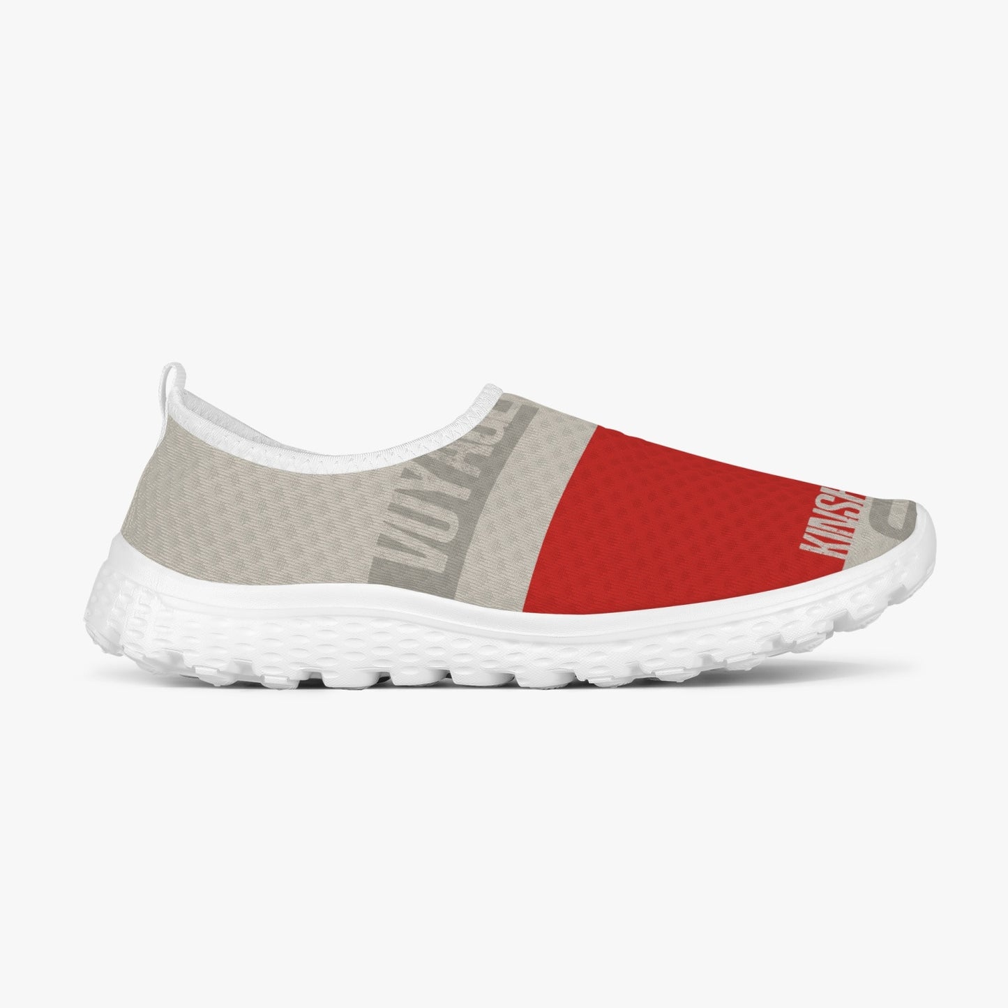 Voyage - Women's Slip-On Mesh Shoes Beige, red