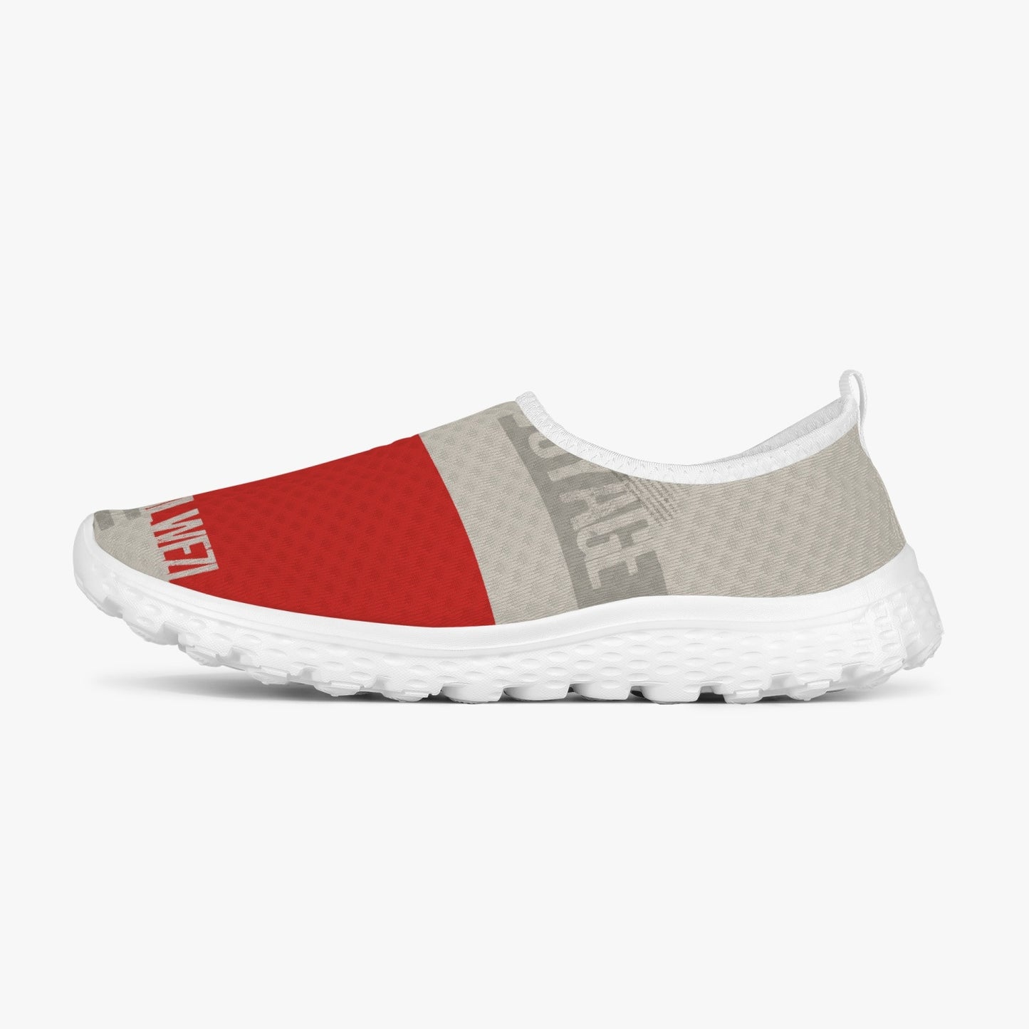 Voyage - Women's Slip-On Mesh Shoes Beige, red